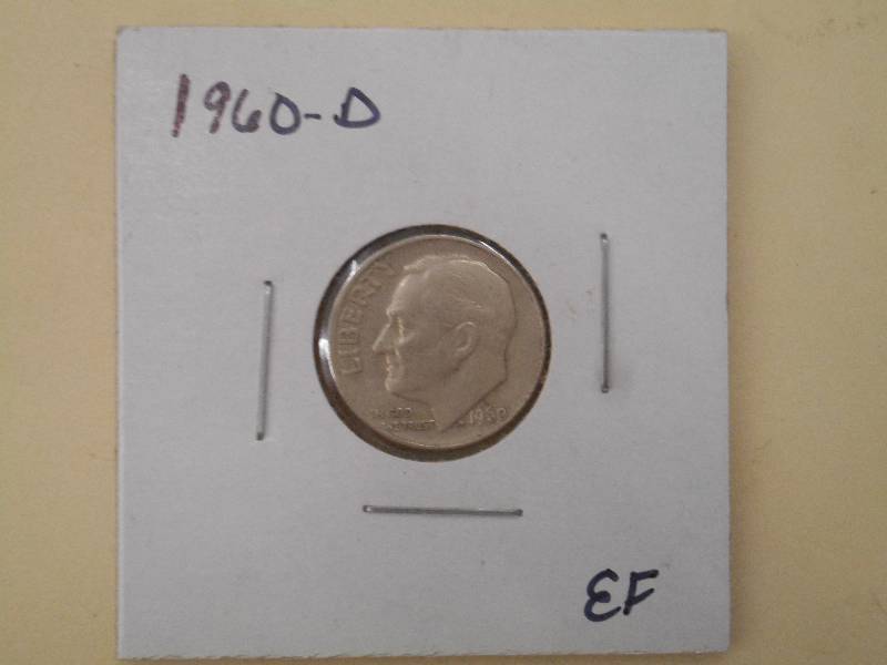 1960 D - Roosevelt Silver Dime - EF...