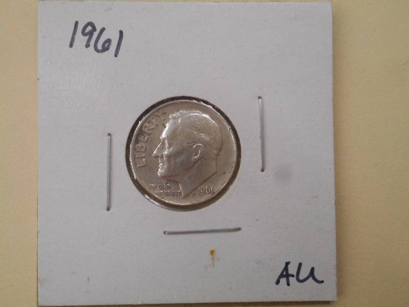 1961 P - Roosevelt Silver Dime - AU...