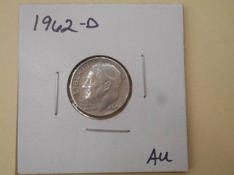 1962 D - Roosevelt Silver Dime - AU...