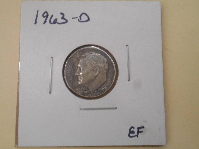 1963 D - Roosevelt Silver Dime - EF...