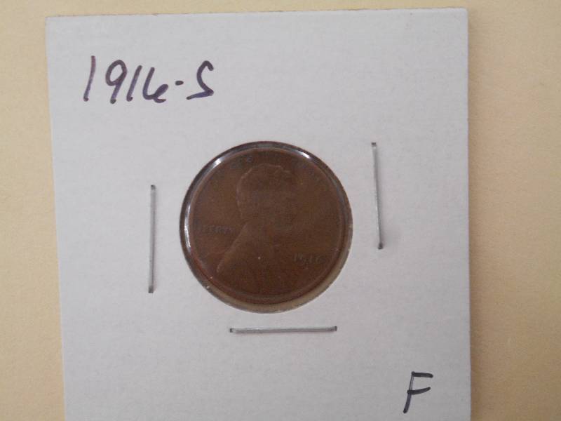 1916 S - Lincoln Wheat Cent - F Gra...