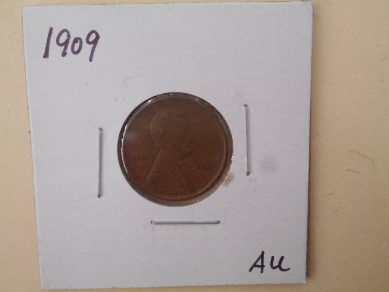 1909 - Lincoln Wheat Cent - AU Grad...