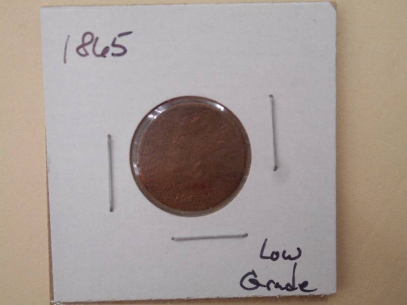 1865 - Indian Head Cent - Low Grade...