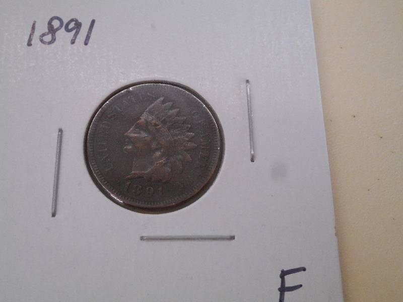 1891 - Indian Head Cent - F Grade -...