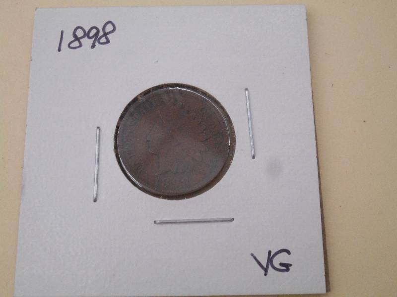 1898 - Indian Head Cent - VG Grade...