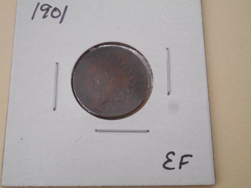 1901 - Indian Head Cent - EF Grade,...