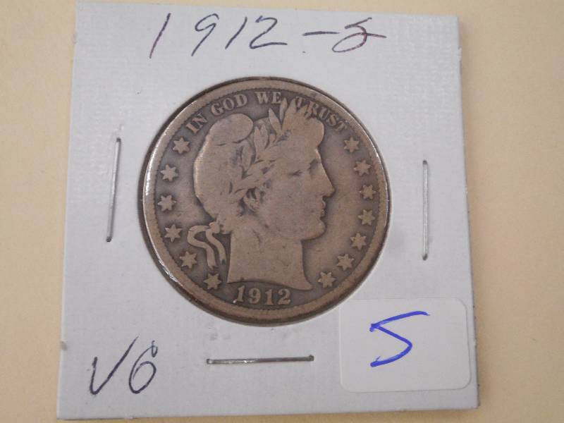 1912-S Barber Half, Strong VGF...