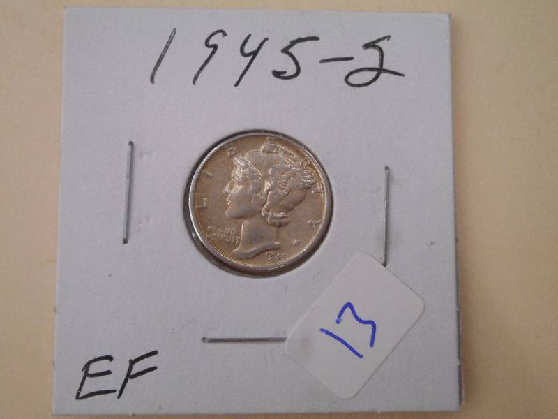 1945-S Mercury Dime, EF...