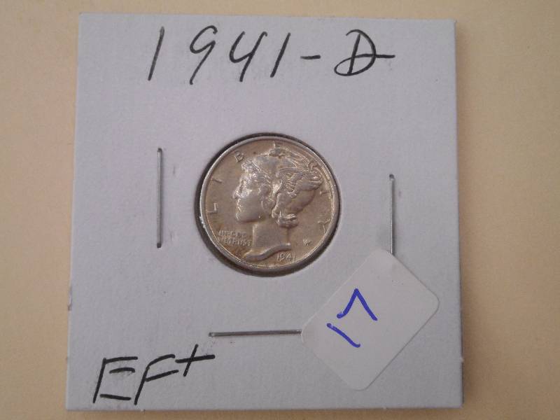 1941-D Mercury Dime, EF...