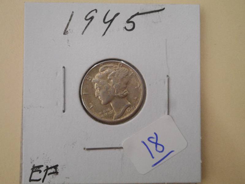 1945 Mercury Dime, EF...