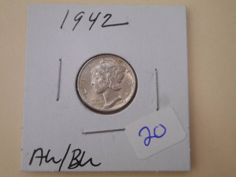 1942 Mercury Dime, AUBU...