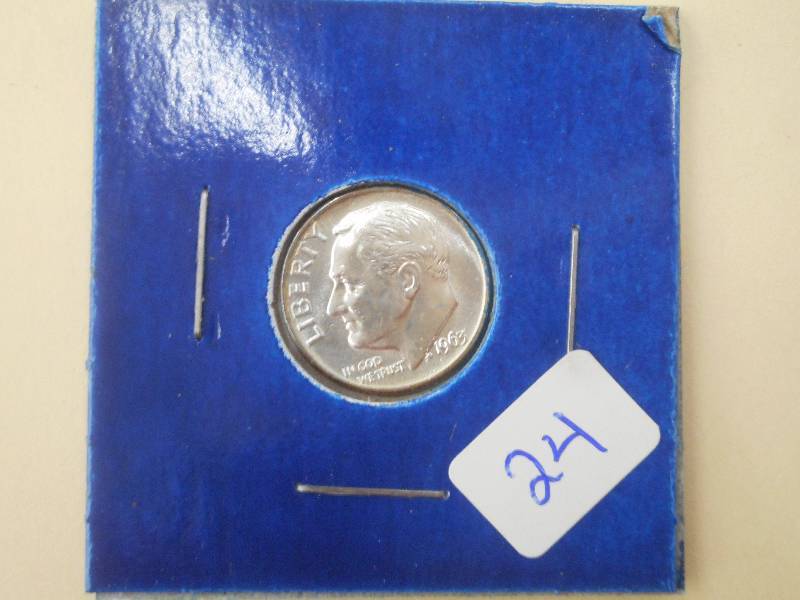 1963 Roosevelt Dime, BU...