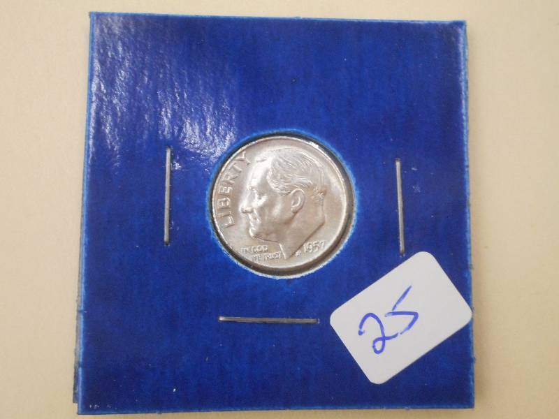 1957-D Roosevelt Dime, BU...