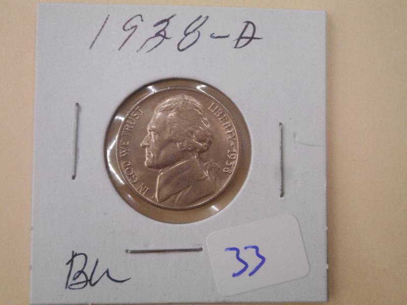 1938-D Jefferson Nickel, Most Steps...