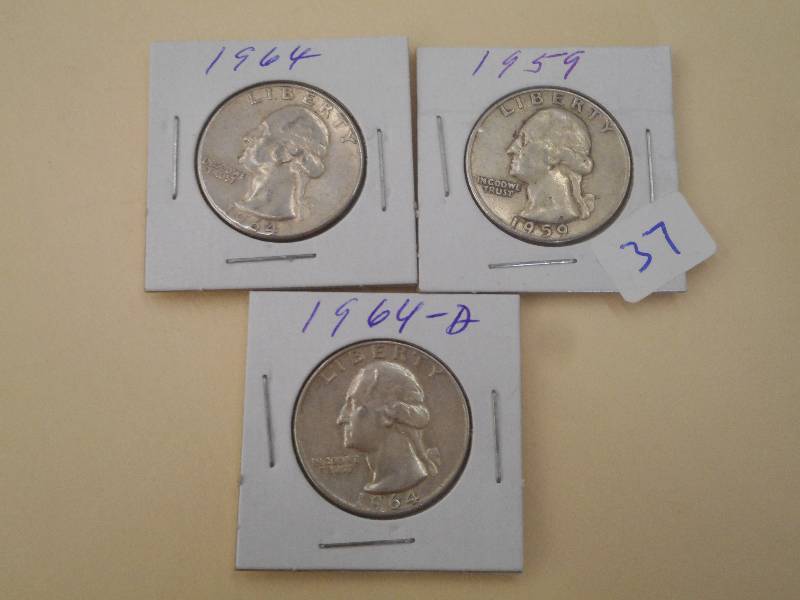 1959, 1964, 1964-D Washington Quart...