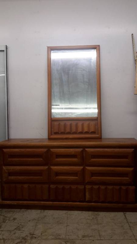 Dresser and mirror