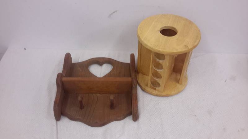 Spice rack and wooden shelf