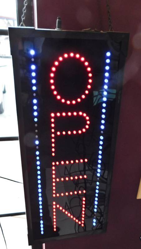Electric OPEN sign