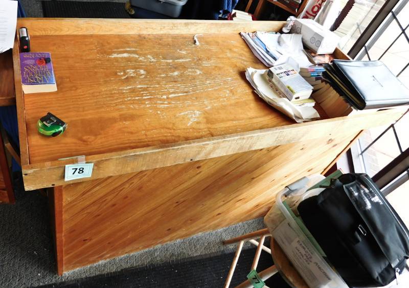 Wooden cash wrap 62 x 28 by 37.5 tall