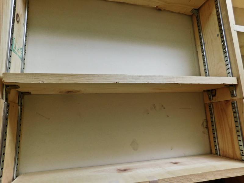 Approx 25 pieces of 22 x 5.5 wood shelving