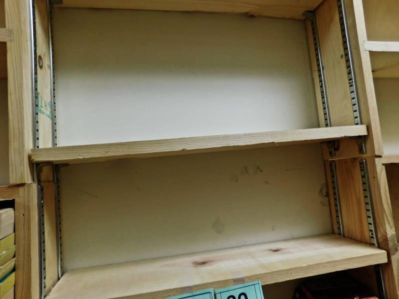 Approx 25 pieces of 22 x 5.5 wood shelving
