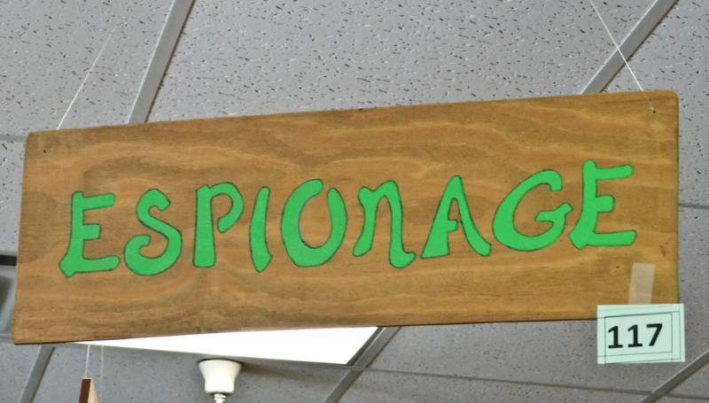 Wooden Bookstore Genere Sign