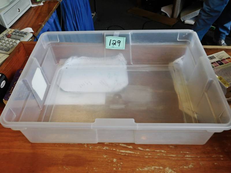 2 clear plastic trays