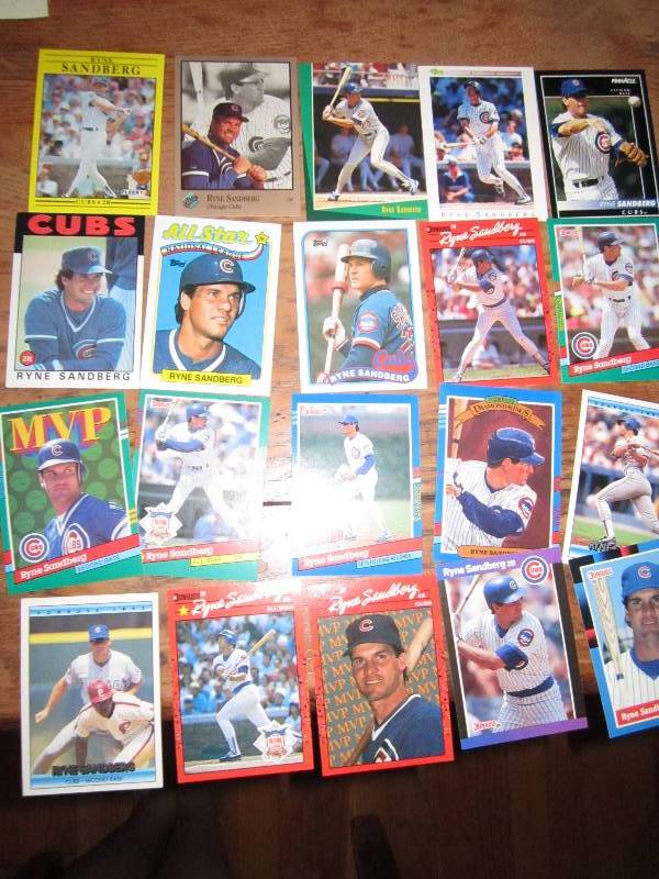 lot 46 image: 20 Ryane Sandberg cards...