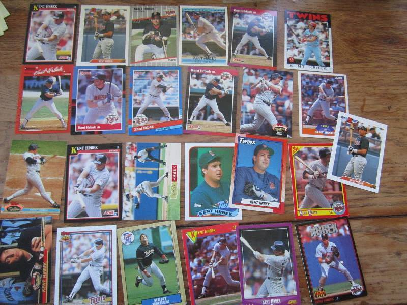 lot 14 image: 25 Kent Herbek cards...