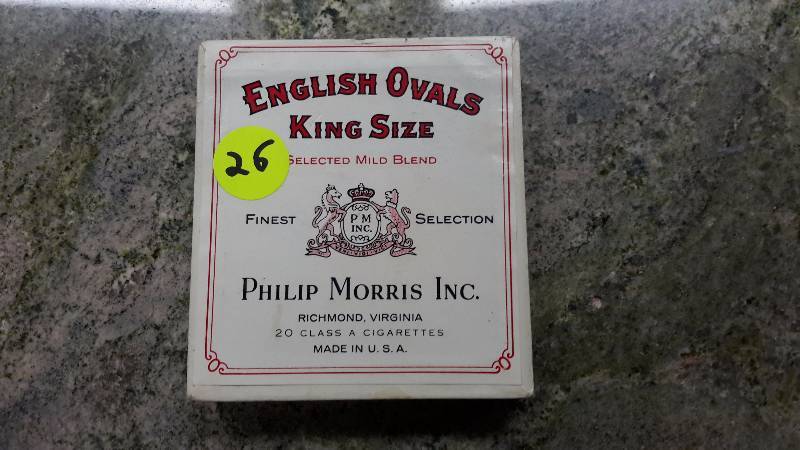 English ovals tobacco box-empty