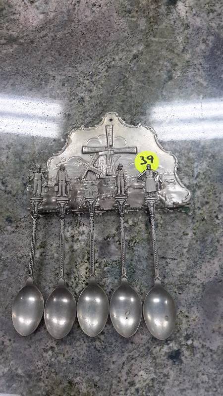 Silver spoon collector set windmill theme