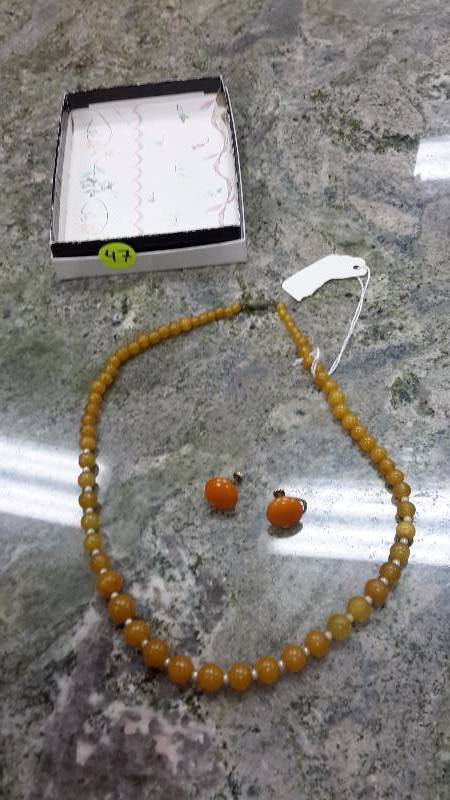 Amber costume jewelry