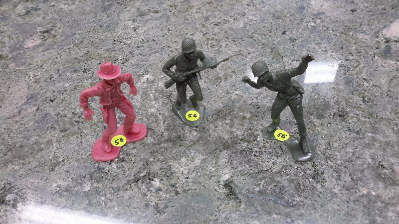 Classic plastic army men and cowboy figures