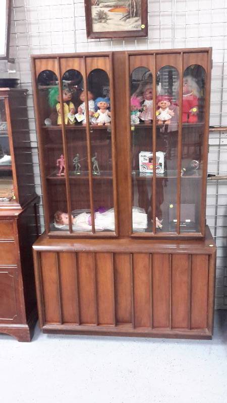 Large upright China Hutch with interior lights