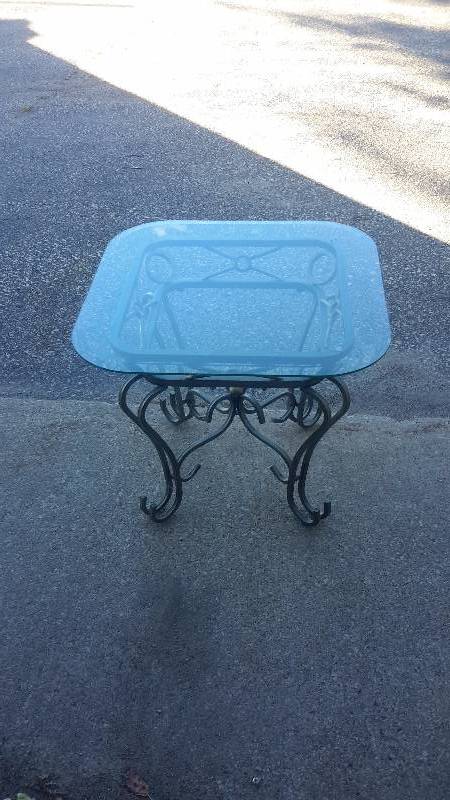 Small glass top table