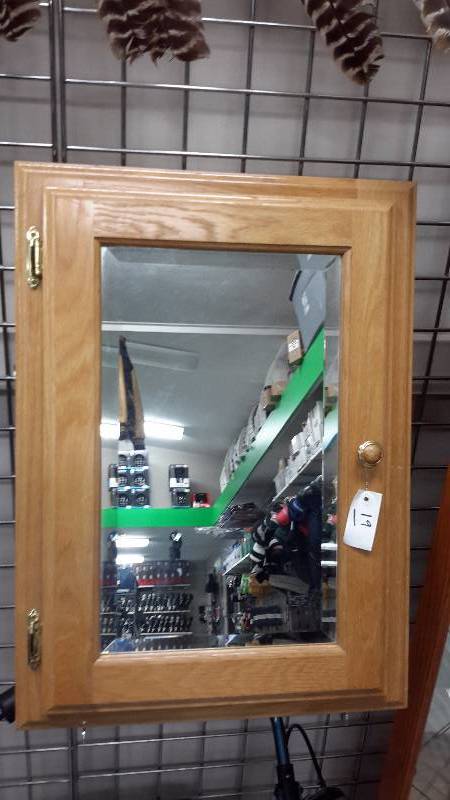 Wood frame medicine cabinet
