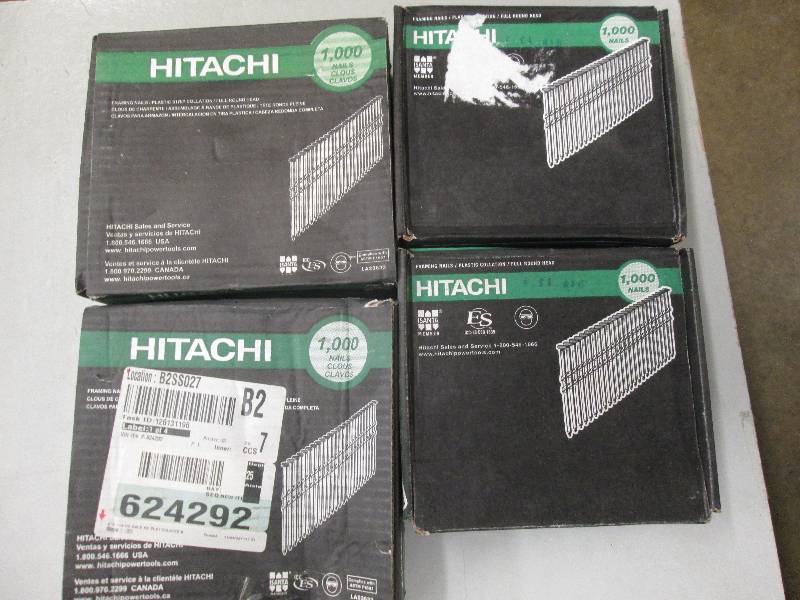 lot 5 image: 4 boxes of Hitachi framing nails 1,...