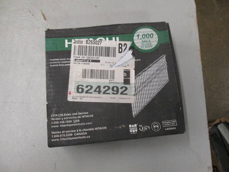 lot 9 image: 1000 Hitachi faming nails 1,000 nai...