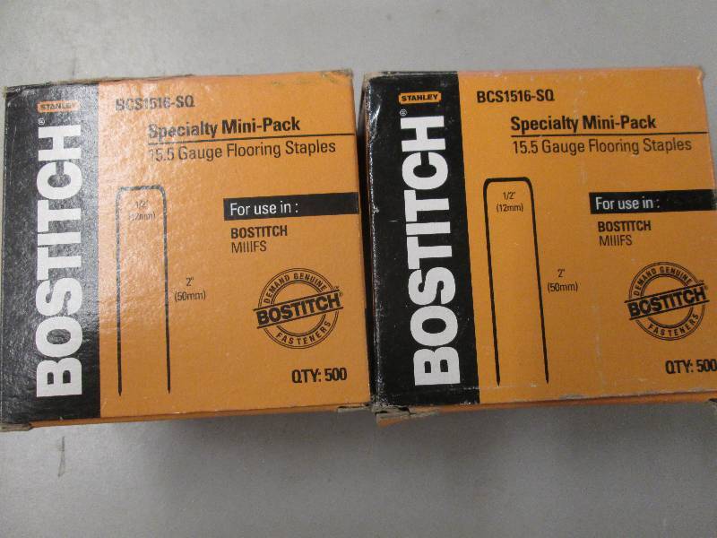 lot 12 image: lot  of 2 boxes of Bostitch 15.5 ga...