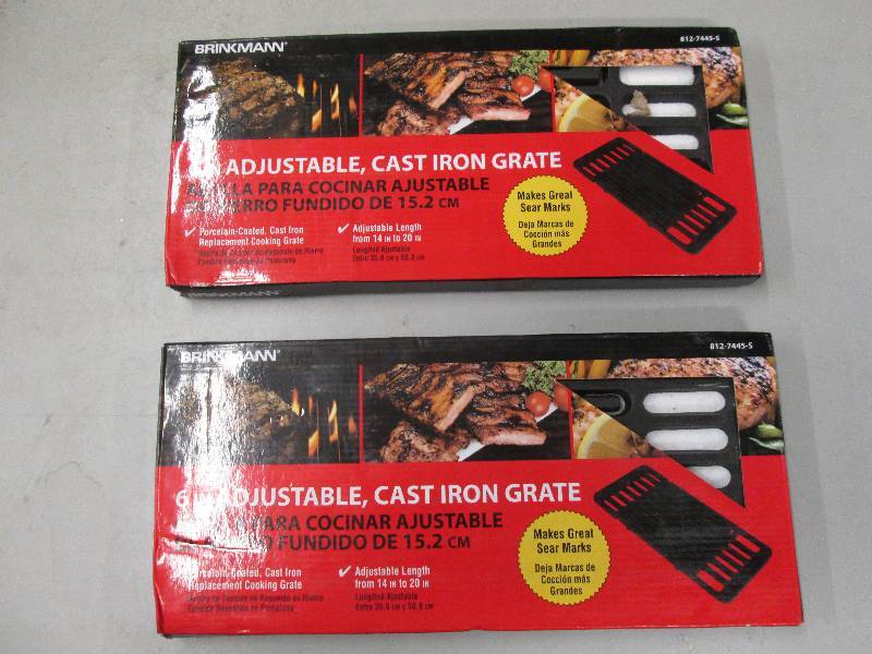 lot 21 image: lot of 2 6 in adjustable cast iron ...