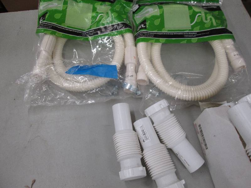 lot 32 image: 2 universal 6 ft dihwasher discharg...