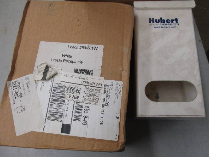 lot 45 image: lot of 4 new white waste receptacle...