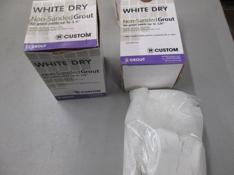 lot 47 image: 2 new boxes of white dry non-sanded...