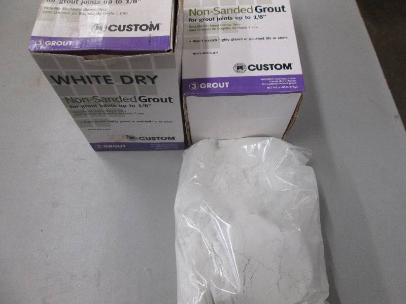 lot 48 image: 2 new boxes of white dry non sanded...