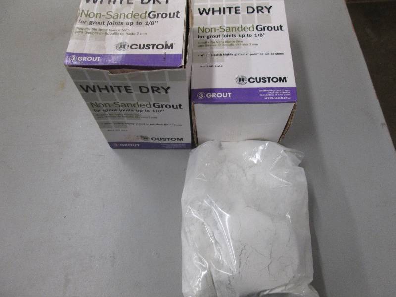 lot 49 image: 2 new boxes of white dry non sanded...