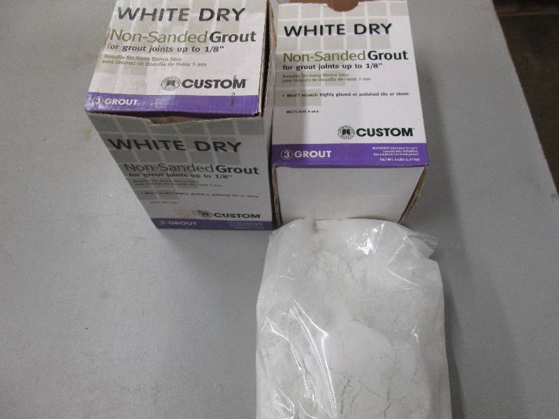 lot 50 image: 2 new boxes of white dry non sanded...