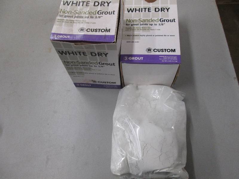 lot 53 image: 2 new boxes of white dry non sanded...