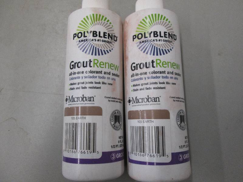 lot 54 image: 2 bottles of polyblend grout renew ...