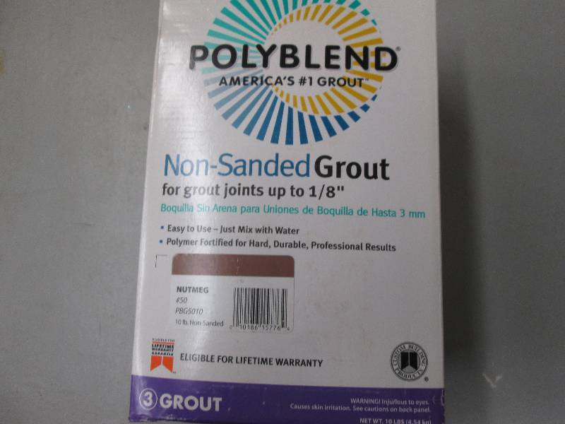 lot 70 image: 1 new box of poly blend non sanded ...