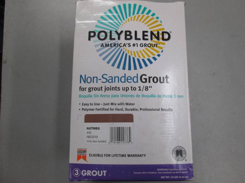 lot 73 image: 1 new 10lb box of poly blend grout ...